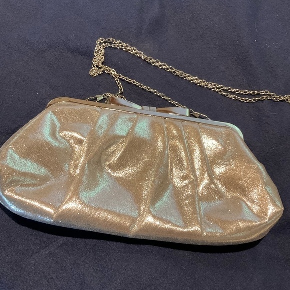 SPARKLY Silver Evening Bag with Chain Strap - Picture 4 of 6